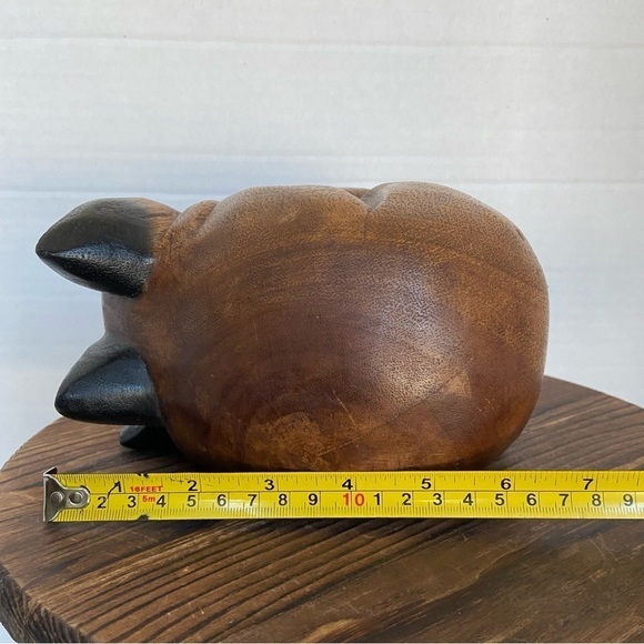 Hand Carved Sleeping Wood Siamese Cat Sleeping Sculpture Pet Statue Cat Figurine - Picture 12 of 14